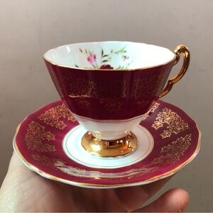 🐱 VINTAGE Adderley | teacup and saucer set.
